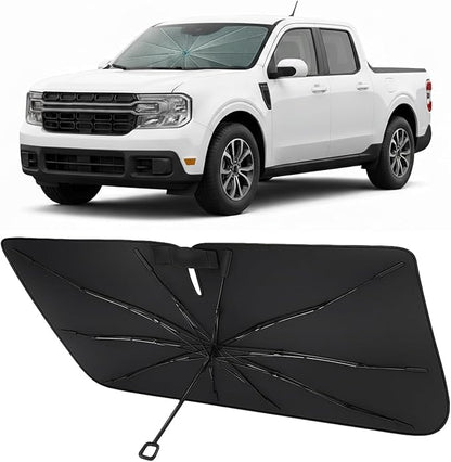Proadsy Custom Fit 2022-2026 Ford Maverick Windshield Sun Shade Umbrella | Advanced Ice Crystal Material, -54°F Cooler, Zero-Gap Sunblock, Instant Setup & Foldable Design for Summer Parking, Daily Use by Proadsy