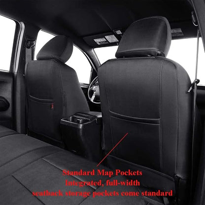 EKR Tacoma Front Seat Covers Custom Fit for Toyota Tacoma 2012 2013 2014 2015 (Regular Seats), Truck Seat Cover for Car - Front Row Only,Neoprene (Black) - Image 4