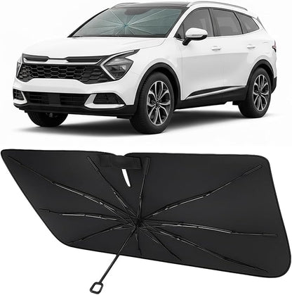 Proadsy Custom Fit Windshield Sun Shade Umbrella for 2023-2026 Kia Sportage | Advanced Ice Crystal Material, -54°F Cooler, Zero-Gap Sunblock, Instant Setup & Foldable Design for Summer Parking, Daily Use by Proadsy