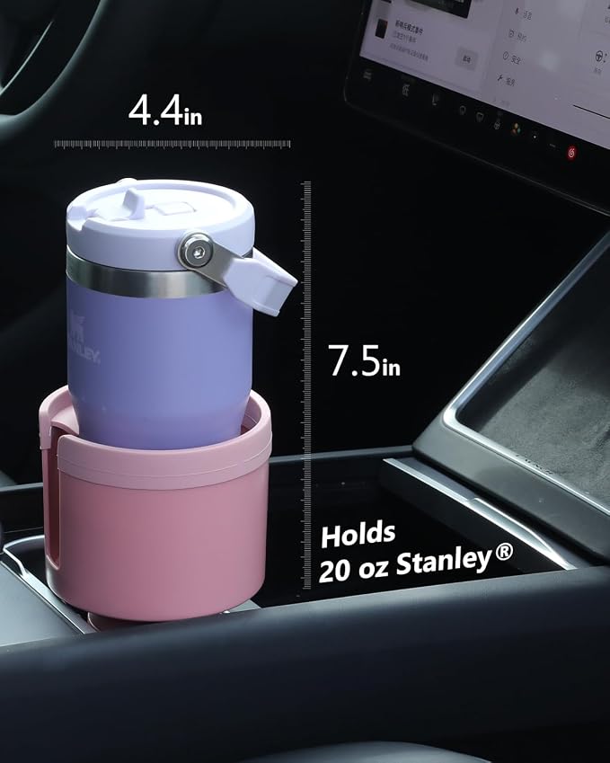 SEVEN SPARTA Car Cup Holder Expander for 32-40oz Large Bottles & Tumblers | Compatible with Yeti, Hydro Flask & Owala 32-40oz, Upgraded Adjustable Offset Base, Fits 3.4"-3.8" Bottles, Mugs & Tumblers - Image 5