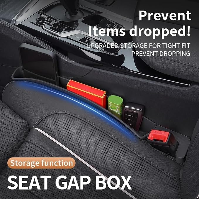 Car Seat Gap Filler, Seat Gap Organizer with Phone Holder, Car Seat Accessories, Car Organizer Fit Car SUV Truck, 2PCS Seat Gap Filler and 2 Pack Car Purse Hook - Image 5