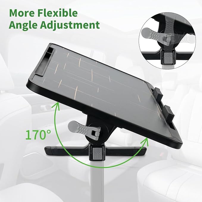 Foldable Passenger-Seat Car Desk for Laptop,Work,Car Passenger Table | Height-Adjustable, Waterproof Wipe-Clean Surface, Non-Slip, Tear-Resistant, Slim and Portable,Mobile Workspace - Image 7