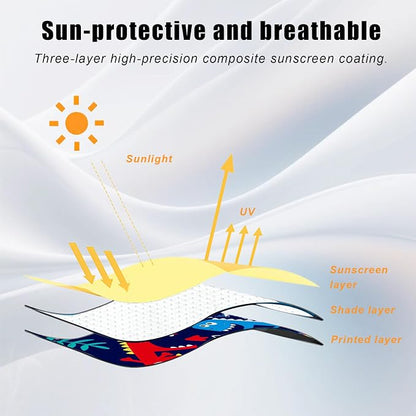 Car Window Shade for Baby, Car Sun Shade Curtain with Storage Pockets & Suction Cups, Cartoon Sun Blocker Blind for Side Windows, Blocks Heat, Privacy Cover for SUV Sedan (Cute Dino Pals) - Image 4