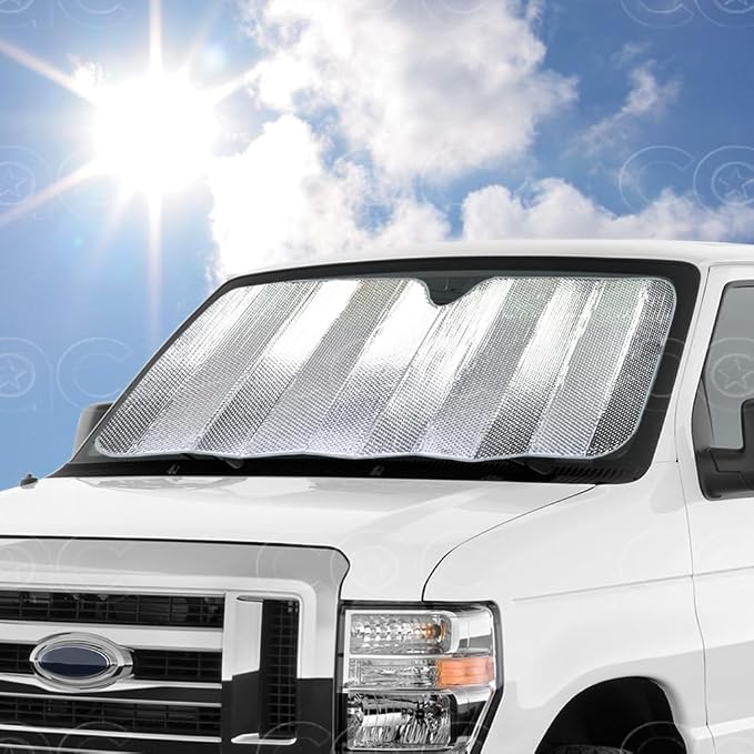 BDK Car Windshield Sun Shade - Jumbo Size Windshield Sun Shade Accordion Fold Style for Car Windshield - Heatshield Sunshade for Car, Truck, SUV - Car Window Shades Front Windshield - 65 x 27 in - Image 8