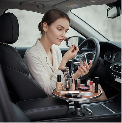 Car Desk for Laptop, Car Tray & Car Food Tray with Cup Holder ，Height-Adjustable 360° As Car Seat Tray Or Car Table Tray, Compatible with Tesla Model 3/Y/S, Ford/Most Vehicles (Orange) - Image 9