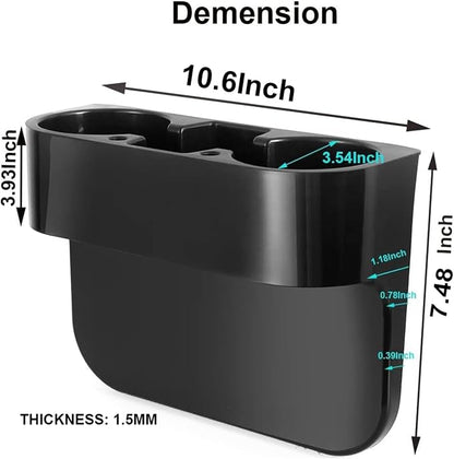 Heart Horse Cup Holder Portable Multifunction Vehicle Seat Cup Cell Phone Drinks Holder Box Car Interior Organizer (Black) - Image 3