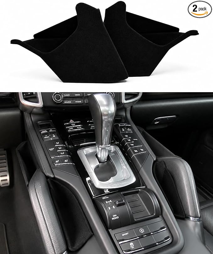 SnowJade A Pair Center Console Side Storage Pocket Organizer for 2011-2018 Porsche Cayenne Accessories, Car Seat Side Organizer, Anti-Drop Seat Console Organizer, Phone Keys Sunglasses Holder Black by Unknown