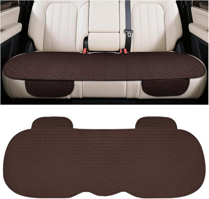 Osilly Car Back Seat Cover, Anti-Slip Long Vehicle Rear Bench Protectors with Storage Pocket, Breathable Comfortable Auto Interior Seating Bottom Protection Accessories, Universal Fit (Coffee) by Osilly