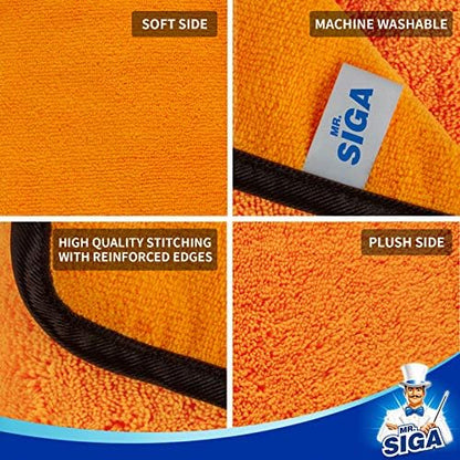 MR.SIGA Professional Microfiber Towels for Cars, Scratch Free, 6 Pack - Image 3