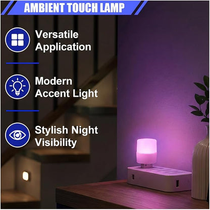 2PCS USB LED Car Interior Atmosphere Lamp, Plug and Play, Colorful | Mini Portable LED Ambient Night Light, Universal Vehicle Decorative Lighting Accessories for Car Interior & Home Decors - Image 4