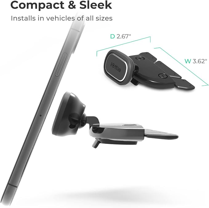 iOttie iTap 2 Magnetic CD Slot Car Mount Holder, Cradle for Samsung Galaxy S22, Google Pixel 7, Motorola Moto G, OnePlus 10, Sony Xperia & Other Android Smartphones, Black - Image 3