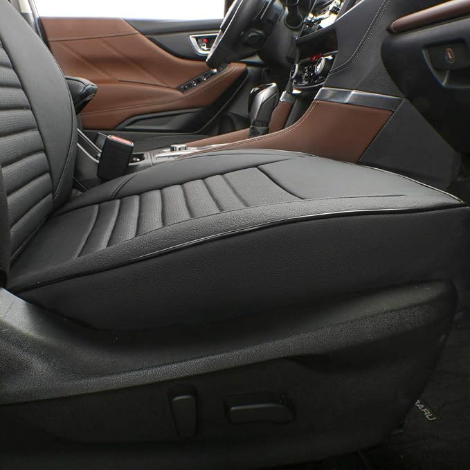 EKR Car Seat Covers for Subaru XV Crosstrek 2013-2017,Leatherette Full Set | Custom Fit for Subaru Crosstrek 2013-2017(Rear W/ NO Armrest),Factory-Like Fit,360°Protection,Faux Leather (Black) - Image 2