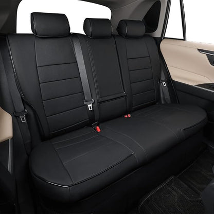 EKR Corolla Seat Cover Custom Fit for Toyota Corolla 2023 2024 2025 2026 Hybird SE&2023 2024 Hybird Nightshade, Leather Car Seat Cover Full Set-Faux Leather(Black) - Image 5