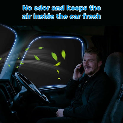 KUST Full Coverage Window Shades for Volvo VN VNL 2002-2026 & Volvo VNR VAH VNX 2020-2026 Semi Truck (No Need Suction Cups) Accessories, Window Cover UV Keep Your Car Cool Easy Install Full Set 3PCS - Image 6