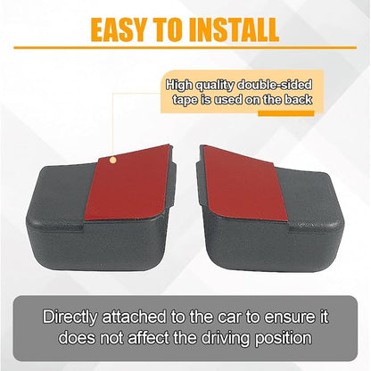 YoRise 2PCS Car Seat Side Pocket Organizer, A-Pillar Sunglass Holder, Stick-On Small Item Automotive Storage Box, Car Seat Gap Filler Organizer for Card, Cigarette, Phone, Registration (Gray) - Image 5