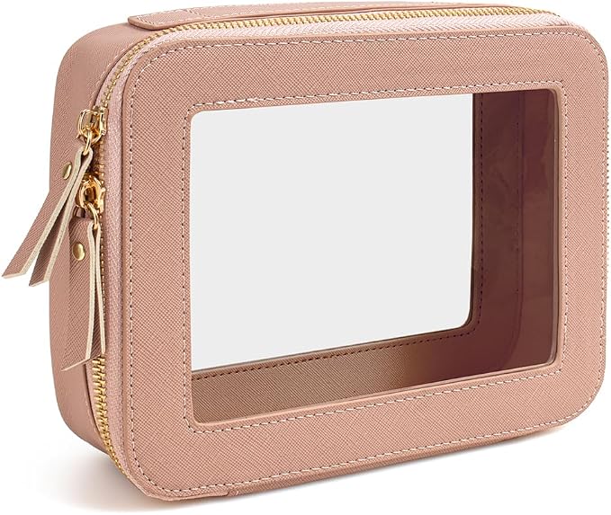Clear American Mahjong Tile Bag, Makeup Bag Travel Cosmetic Organizer Case Waterproof Skincare Toiletry Bag with Zipper Portable Make Up Pouch Compact Car Organizer Bag for Essentials by FFpaw