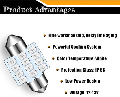 YOGEIER Car Led Bulb, Car Led Combination Set of 24 Sets, Used for Car Interior Lights, Indoor Map Dome Lights, Trunk Lights, License Lights, Etc. (Blue) - Image 3