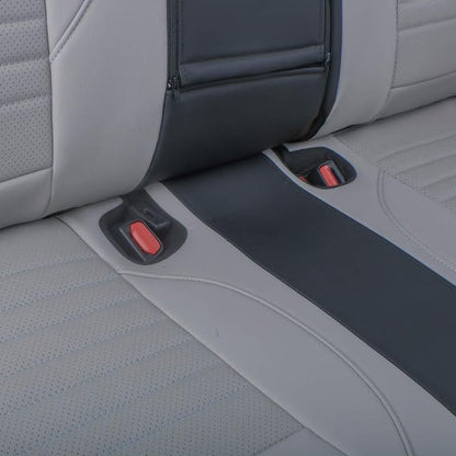 EKR Car Seat Covers for Subaru Crosstrek 2018-2023,Leatherette Full Set | Custom Fit for Subaru Crosstrek & Hybrid 2018-2023 (Rear W/ Armrest),Airbag Compatible,Easy Clean,Faux Leather(Black/Gray) - Image 2
