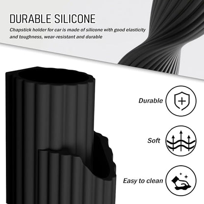 Upgraded 2-in-1 Car Chapstick Holder No Melt & Car Sunglasses Holder,Silicone Insulated Chapstick Holders for Cars as Chapsticks Organizer,Upright Portable Cars Lip Balm Holders - Image 3