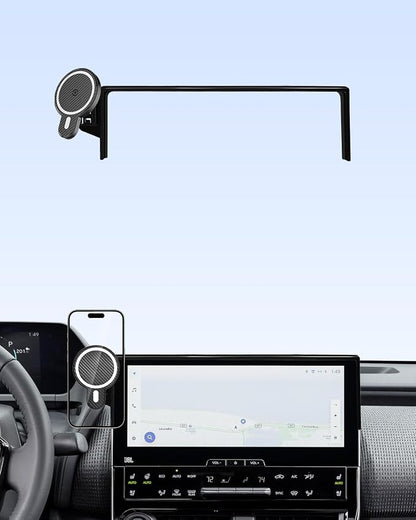 PZK Car Phone Holder for 2023-2026 Toyota BZ4X/ Subaru Solterra Accessories | Fit 8/12.3-Inch Screen Magnetic 15W Fast Wireless Charger Phone Mount with Magsafe 360° Rotation Not Affect Vent Phone Stand by SpecificCarPhoneHolder
