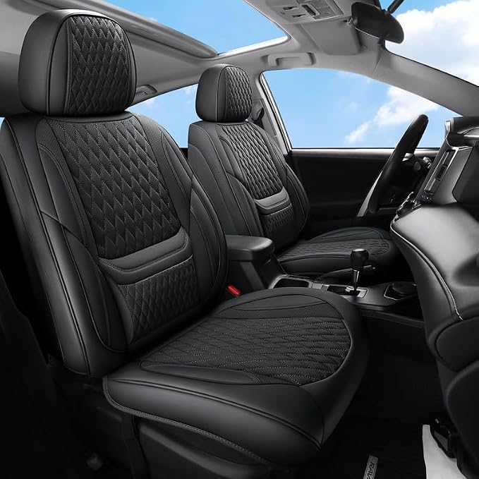 Car Seat Covers Full Set Custom Fit For Lexus GS300 2006-2015, Black | Lumbar Support, Premium Faux Leather, Breathable, Anti-Slip, Airbag Compatible, Waterproof, Car Seat Protectors, 2 Row-5Seat by Unknown