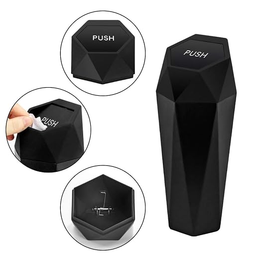 Car Trash Can with Lid, Leakproof, 30 Trash Bags, Black, 2 Pack | Small Garbage Can for Car, Car Accessories for Interior, Multipurpose Organizers and Storage Solutions for Home, Office - Image 8