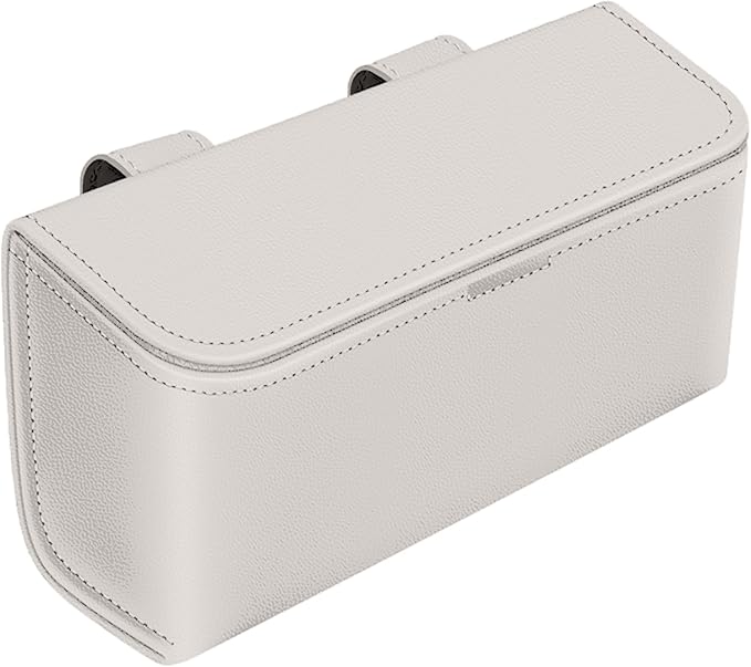 Universal Car Sunglasses Holder for Sun Visor, Premium Magnetic Leather Eyeglass Hanger Clip & Visor Organizer, Large Capacity Car Interior Accessories Fit for Women Men Beige by KLAKEY