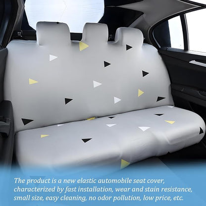 Car Back Seat Cover, Scratchproof Rear Bench Protector, Triangle | Elastic fabric surface, smooth comfortable touch, washable design, fits most cars SUVs and trucks, automotive accessories - Image 4