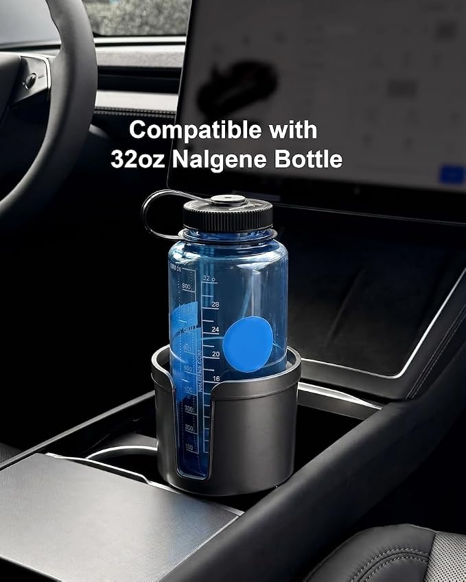 SEVEN SPARTA Car Cup Holder Expander for 32-46oz Large Bottles & Tumblers | Larger Version Fits Yeti 46oz, Hydro Flask & Nalgene, Upgraded Adjustable Offset Base, Fits 3.5"-4" Bottles, Mugs & Tumblers - Image 4