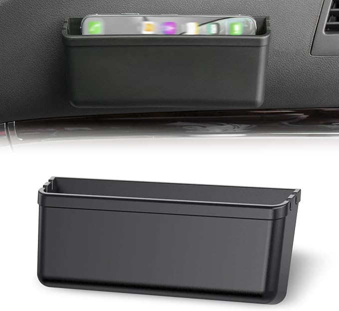 Car Storage Bag, Multifunctional Center Console Organizer, Car Side Storage Pocket Tray, for Seats Doors Consoles (Black) by Unknown