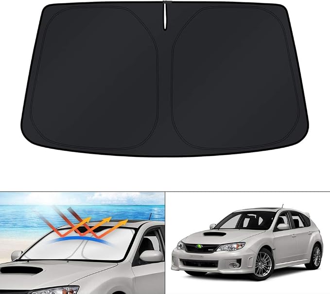 KUST Windshield Sun Shade for 2008-2013 2014 2015 Subaru Impreza WRX/WRX STI Custom Fit Sunshade Accessories Foldable Sun Visor Protector Block UV Rays by KUST
