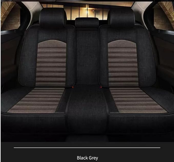 Custom Car Seat Covers Fit for Wrangler JL JK Rubicon Sahara Grand Cherokee L Cherokee Compass Renegade Gladiator Wagoneer Liberty Commander Grand Cherokee SRT (Black Coffer(Line) A) - Image 4