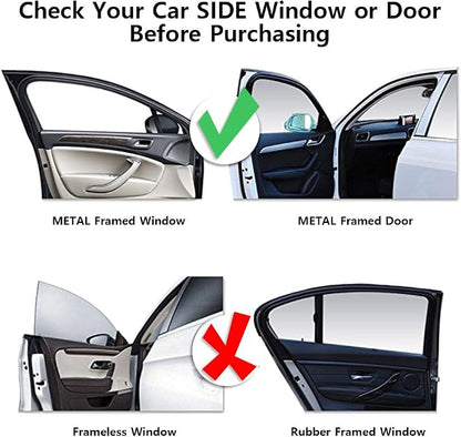 Car Side Window Sun Shade - Universal Reversible Magnetic Curtain for Baby and Kids with Sun Protection Block Damage from Direct Bright Sunlight, and Heat - 1 Piece of Solid Black - Image 6
