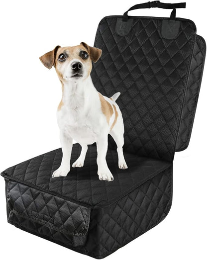 Waterproof Front Seat Car Cover, Full Protection Dog Car Seat Cover | Side Flaps, Nonslip, Scratchproof, Fits Cars, Trucks, SUVs, Jeep by PETICON