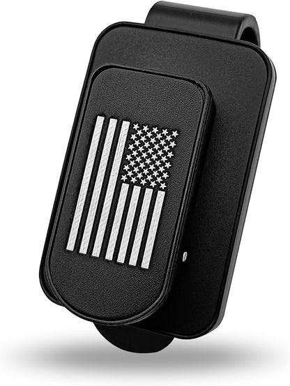 Sunglass Holder for Car Visor American Flag Universal Clip On Organizer Card Ticket Clip for Thin and Thick Eyeglasses and Shades Secure Easy Access Car Visor Accessory(Black) by Unknown