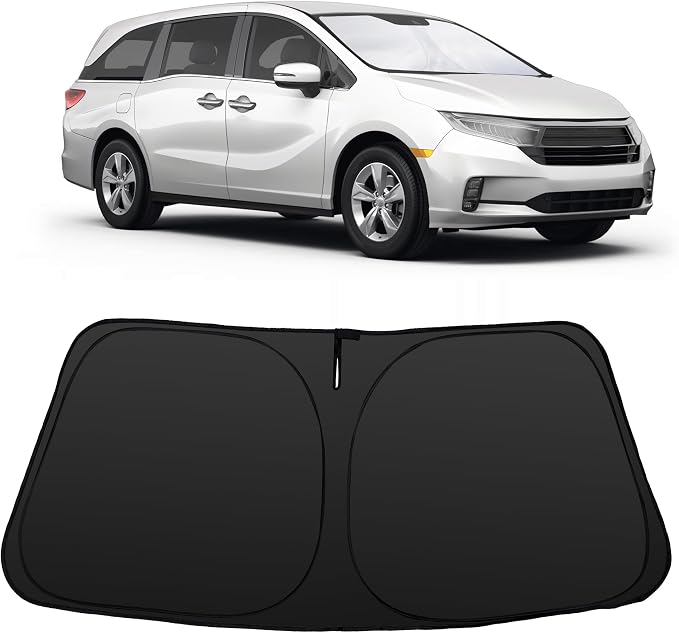 Windshield Sun Shade for 2018-2026 Honda Odyssey | Foldable, Full covered for windshield, Block UV Rays, Heat Reduction, Easy to install, Keeps Car Cooler by YYCKE