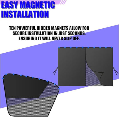 4PCS Magnetic Car Window Sun Shade, Block Light & Privacy Protection Curtains, Universal Vehicle Side Window Cover for Camping, Breastfeeding, Taking a Nap, Changing Clothes(AB) - Image 6