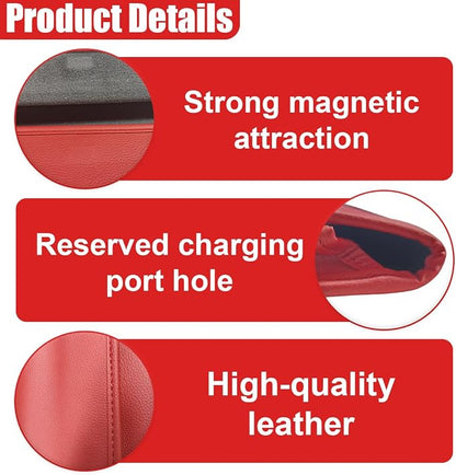 Car Seat Gap Filler Organizer with Lid, Universal Leather Auto Front Seat Storage Box, Adjustable Car Center Console Side Pocket for Phones, Keys, Glasses, Cards, No Seat Belt Block(Burgundy) - Image 3