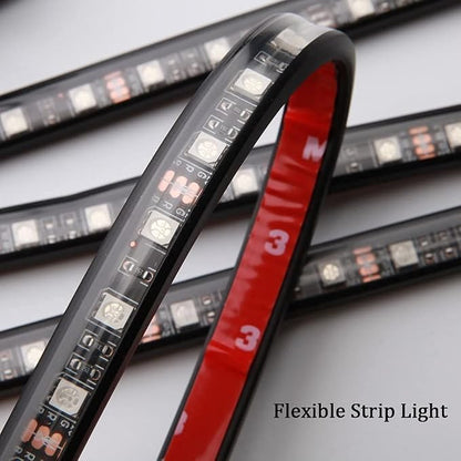 Car LED Strip Light,Uniwit 4 Pieces DC 12V Multicolor Car Interior Music Light LED Underdash Lighting Kit with Sound Active Function and Wireless Remote Control Including Car Charger - Image 7