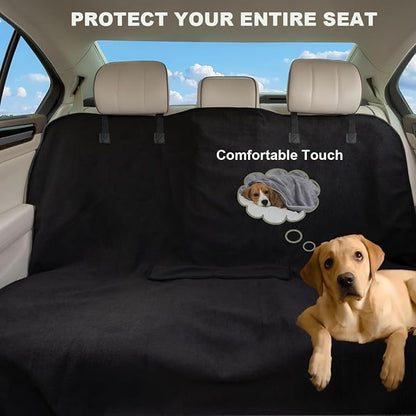 Waterproof Backseat Cover for Car Trucks Van SUV Jeep,Rear Bench Towel Seat Covers,(Black) - Image 5