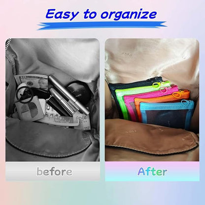 Small Mesh Zipper Pouch Bags for Purse & Small Mesh Pencil Pouches - Image 7