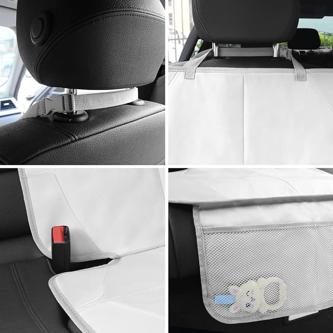 Meolsaek Car Seat Protector for Child Car Seat，Non-Slip Backing No Imprints | Durable Car Seat Mat 600D Fabric, Waterproof Car Seat Cover with Thick Pad - Image 7