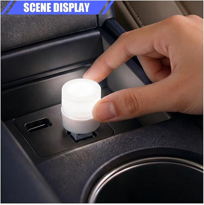 2PCS USB LED Car Interior Atmosphere Lamp, Plug and Play, White | Mini Portable LED Ambient Night Light, Universal Vehicle Decorative Lighting Accessories for Car Interior & Home Decors - Image 3