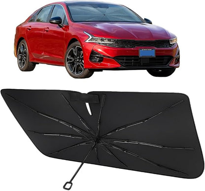 Proadsy Custom Fit Windshield Sun Shade Umbrella for 2019-2026 Kia K5 | Advanced Ice Crystal Material, -54°F Cooler, Zero-Gap Sunblock, Instant Setup & Foldable Design for Summer Parking, Daily Use by Proadsy