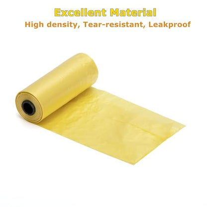 Ginsco 0.8 Gallons Disposable Trash Bags for Mini Car Trash Can, Portable Small Car Garbage Bags, Cars Accessories, Mini Trash Bags, Plastic Trash Bag for Cars/Home/Office (12 Rolls/180 Counts) Yellow - Image 2