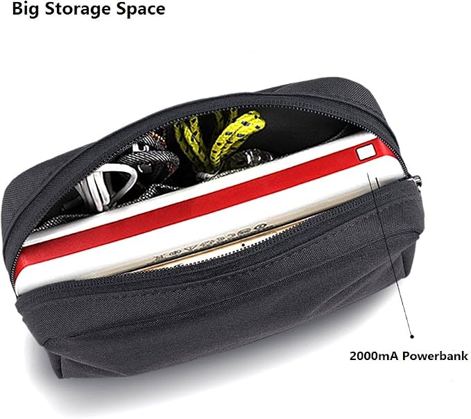 Universal Electronics/Accessories Soft Carrying Case Bag, Durable & Light-weight,Suitable for Out-going, Business, Travel and Cosmetics Kit (Small+Big-Black) - Image 7