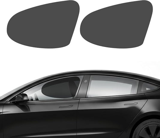 Car Side Window Sun Shades, Static Cling for Commuters and Rentals, 2 Pack | Helps reduce glare and heat buildup while staying attached during normal window movement for daily drives and rental cars by AUTOWOEL