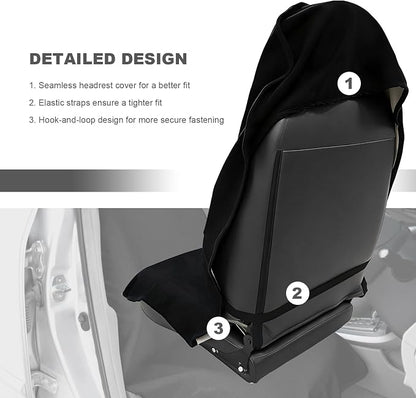 Car Towel Seat Cover, Waterproof Non-Slip Bucket Seat Protector for Running Swimming Hiking, Universal Machine Washable Front Seats Towel Protective Cover for Car SUV Truck (Gray) - Image 3