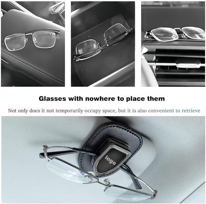 car Sunglass Holder Compatible with range rover alloy Leather Sun Glasses Eyeglass Hanger with car logo car accessories interior - Image 5