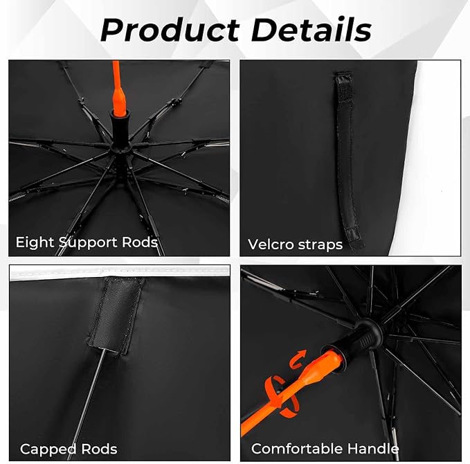 Blessed Hearts Car Windshield Sun Shade Foldable Umbrella Auto Sunshade for Car Truck SUV-Blocks Sun Visor Protector-Keeps Your Vehicle Cool - Image 5